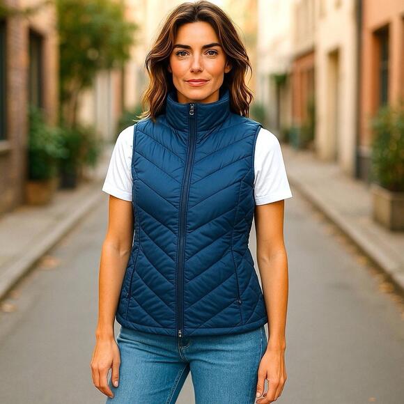 REI Jackets & Blazers - REI Woman’s Therum Down Vest Large Full Zip Blue Puffer Quilted NWT List Was $99